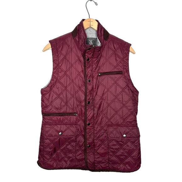 Maker & Company | Burgundy Quilted Vest Size Small - Picture 1 of 7